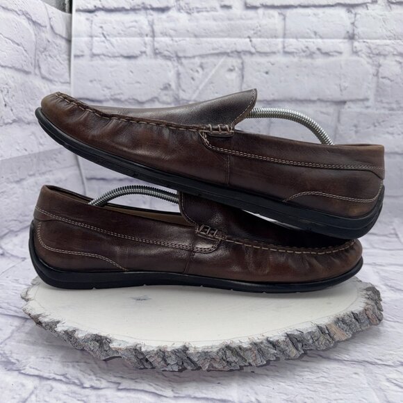 Ecco Classic Moc 2.0 Loafers Mens Driving Shoes Brown Leather Size 47 US 13